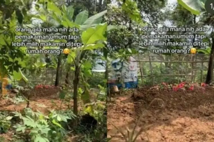 Viral Wanita Ini Keluhkan Ada Makam di Dekat Halaman Rumahnya