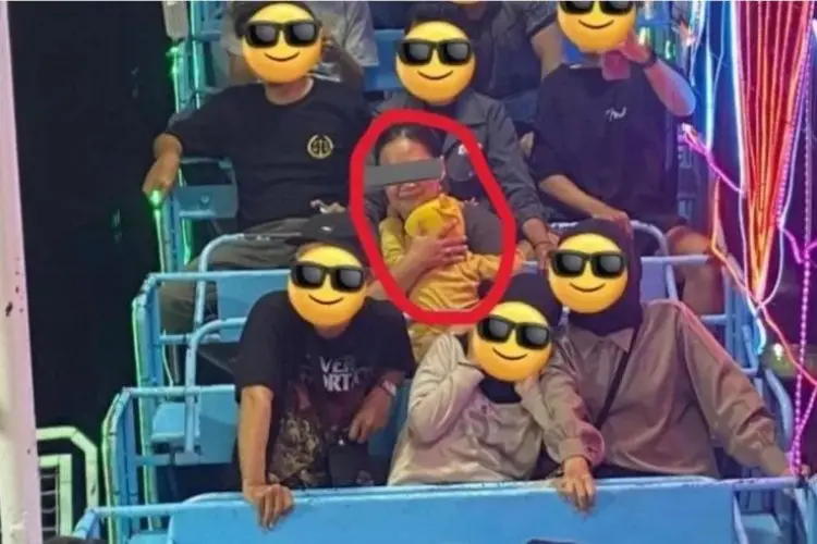 Viral Seorang Bayi Dibawa Naik Wahana Ekstrem oleh Ibunya hingga Bikin Netizen Naik Pitam