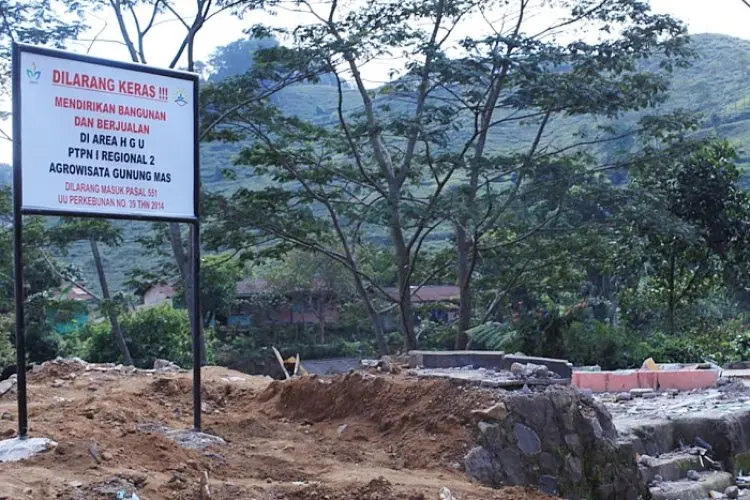 Karena Alasan Ini, Lahan Eks PKL Puncak, Sementara Bakal Dipasang Drum Tanaman Pucuk Merah