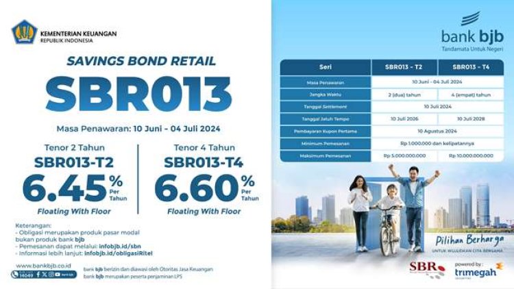 Dukung Pertumbuhan Ekonomi, bank bjb Tawarkan Savings Bond Retail Seri SBR013  