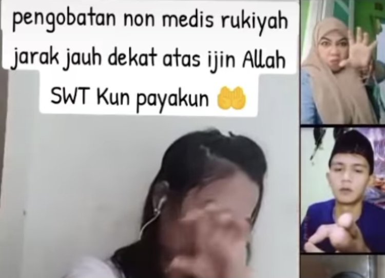 Viral Video Pengobatan Non Medis Rukiyah  Secara Online, Netizen: Kocak Bikin Ngakak