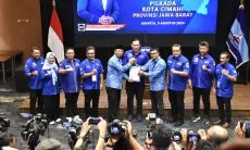 Resmi Terima SK Rekomendasi, Dikdik-Bagja dapat Restu dari AHY Maju di Pilkada Serentak 2024