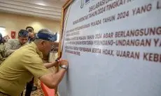 Deklarasi Damai Pilkada 2024, PJ Wali Kota Bandung : Kesuksesan Pilkada Tidak Terlepas dari Peran dan Komitmen Semua Stakeholder