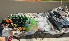 Ratusan Botol Miras dan Knalpot Brong Diamankan Polres Cianjur