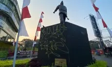 Fondasi Patung Kapten Muslihat Jadi Sasaran Vandalisme, Disperumkim Segera Bertindak