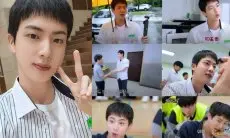 Masih Cocok jadi Anak SMA, Jin BTS Disambut Meriah oleh Siswa Sekolah Lamanya