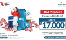 Sambut HUT ke-79 RI, bank bjb Beri Diskon untuk Pengguna DIGI