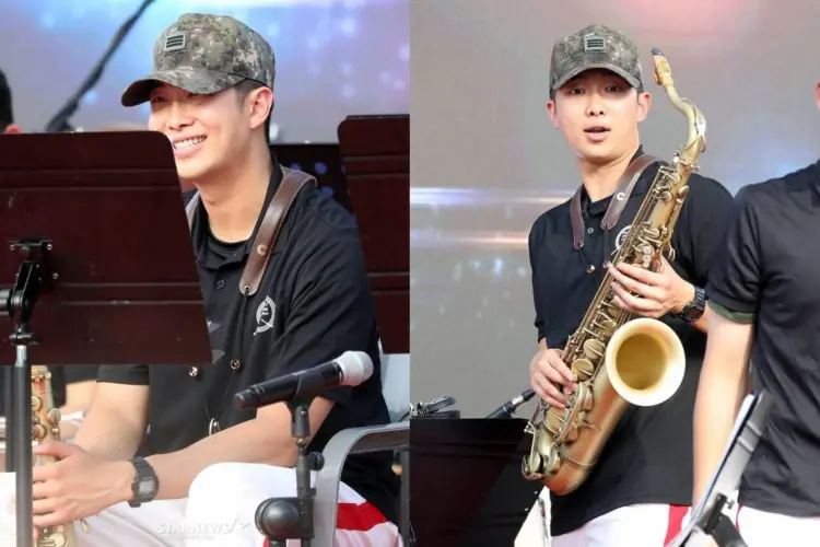 RM BTS Tampil Sebagai Pemain Saksofon saat Jalani Tugas Wajib Militer