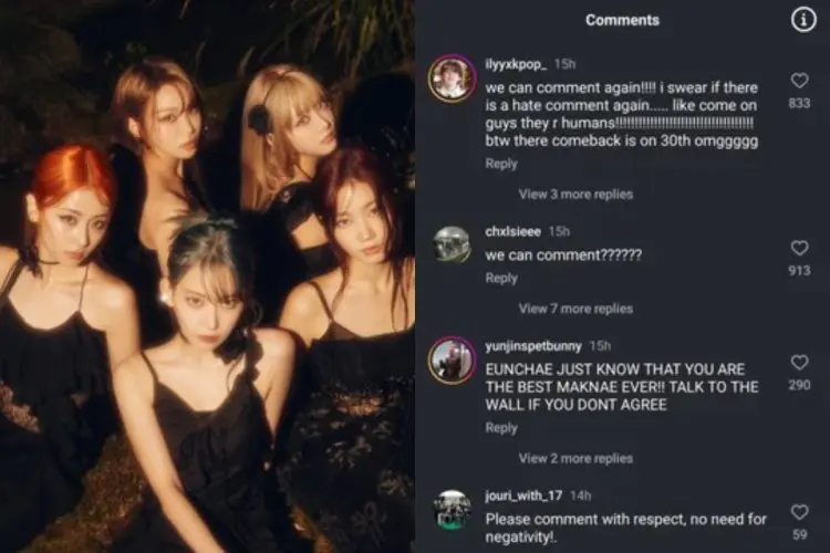 LE SSERAFIM Buka Kembali Kolom Komentar Media Sosial Setelah Ditutup Karena Terus Dihujat