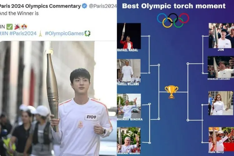 Jin BTS jadi Orang Pertama yang Terpilih dalam 'Momen Estafet Obor Olimpiade Terbaik'