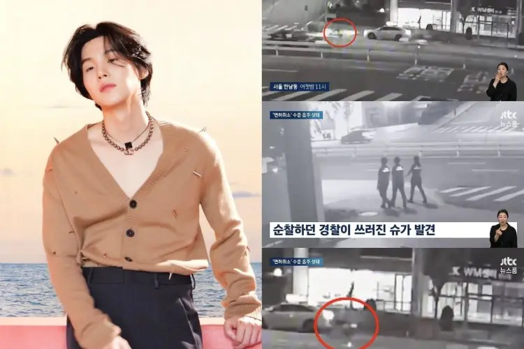 Rekaman CCTV Suga BTS Mengendarai Skuter Listrik saat Mabuk Dirilis hingga Buat SIM-nya Dicabut