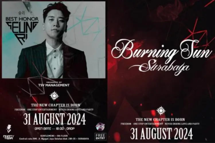 Seungri eks BIGBANG akan Hadiri Acara Clubbing 'Burning Sun' di Surabaya