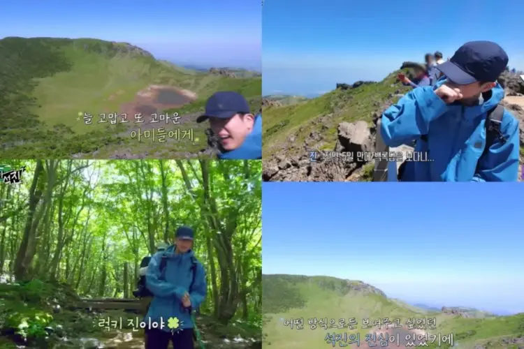 Jin BTS Rilis Konten Naik Gunung Hallasan di Tengah Kontroversi Mabuk Suga