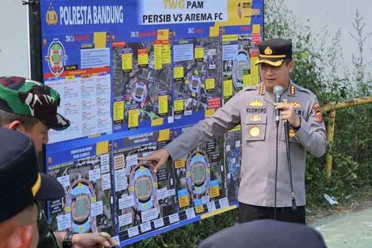 Ribuan Personel Gabungan Perketat Pengamanan Persib vs Arema FC di Stadion si Jalak Harupat