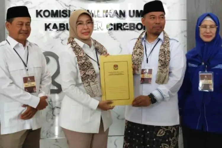 Pilbup Cirebon 2024, Pasangan Wahyu Tjiptaningsih-Solihin Daftar ke KPU