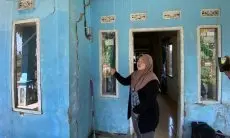 Imbas Gempa di Kabupaten Bandung, Sebuah Rumah di Cihampelas KBB Alami Retak Parah