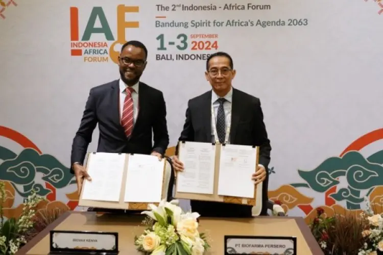 Di Indonesia-Africa Forum 2024, Bio Farma Teken 3 Kesepakatan Strategis Pengembangan Kesehatan dan Farmasi 