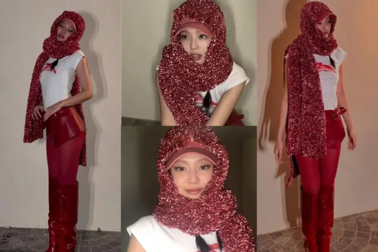 Gaya Outfit Terbaru Jennie BLACKPINK yang Serba Merah Dinilai Aneh