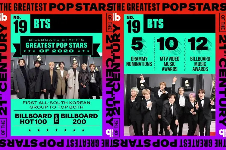 Billboard Nobatkan BTS jadi 'Bintang Pop Terhebat Abad ke-21'