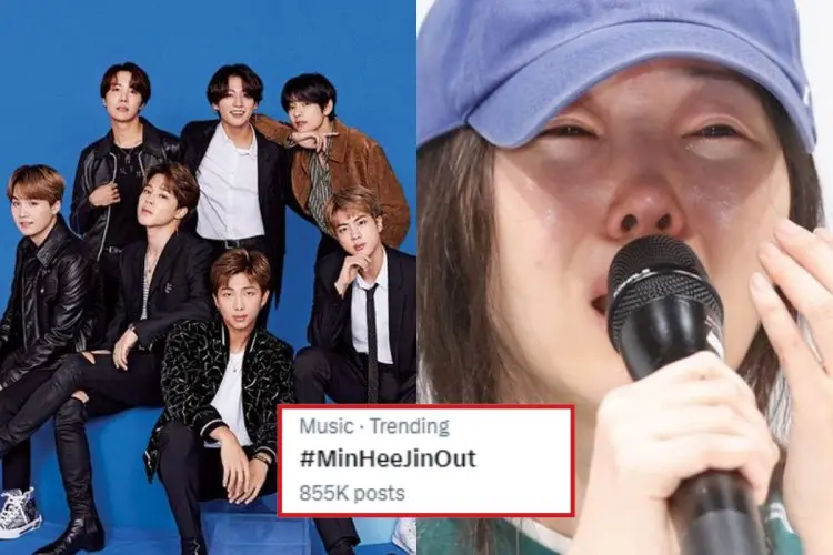 Bergembira dengan Tagar 'MinHeeJin Out', Staf HYBE Sebut Penggemar BTS 'Kanker'