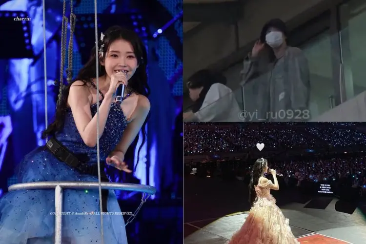 Bungkam Rumor Putus Cinta, Lee Jong Suk Terlihat Hadir di Konser IU