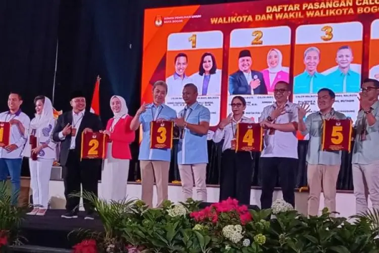 Ini Nomor Urut Lima Paslon yang Berkompetisi pada Pilwalkot Bogor 2024