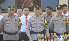 Ribuan Knalpot Bising dan Ratusan Botol Miras Disita Polres Cianjur