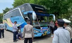 Bandel, Polisi Tilang Bus Pariwisata Yang Operasikan Klakson Telolet