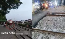Diduga Bunuh Diri, Detik-detik Pria Tewas Tertabrak Kereta Api di Rel Laswi Bandung Viral