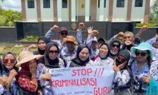 #SaveSupriyani, Ribuan Guru di Konawe Selatan: Kami Tak Pernah Pukul Anak Orang!