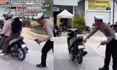 Terlalu Bucin, Pemuda Ini Ditilang Polisi Gegara Pasang Pelat Motor Pakai Nama Pacar
