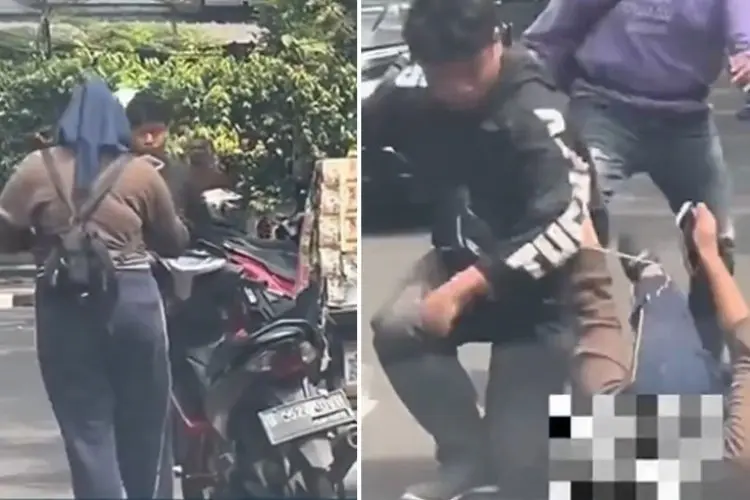 Viral! Wanita Dibanting Pria di Pinggir Jalan, Korban Diminta Buat Laporan