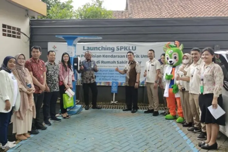 PLN UP3 Bogor Hadirkan SPKLU Kemitraan Pertama di RS Sentosa Bogor