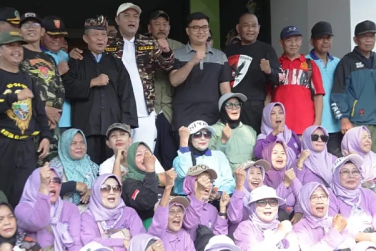 Senam dan Sarapan Bersama, Cabup Bogor Nomor Urut 1 Rudy Susmanto Minta Restu Pepabri