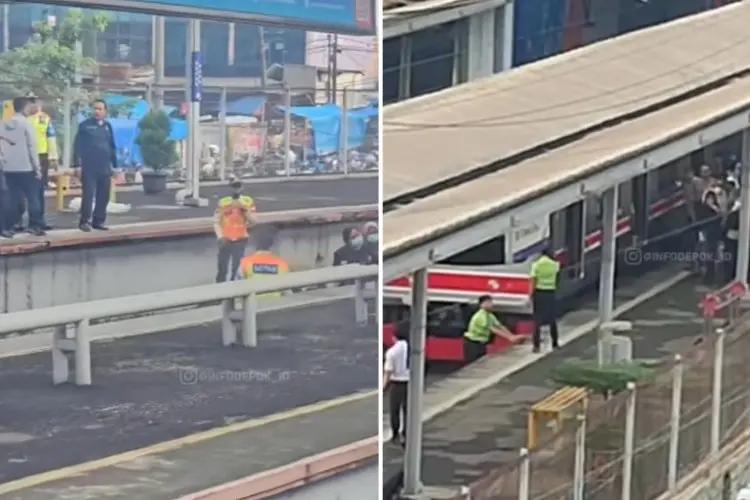 Kronologi Wanita Diduga Tabrakkan Diri ke KRL di Stasiun Depok, Saksi Ungkap Korban Sempat Berdiri di Peron