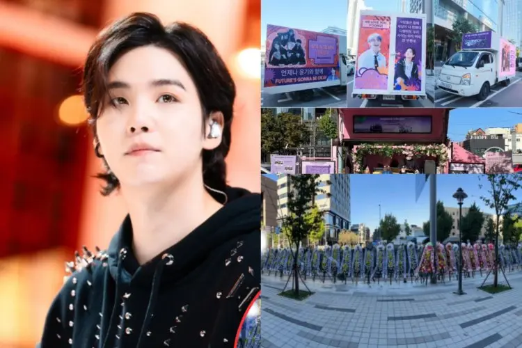 Usai Seunghan RIIZE, Suga BTS jadi Sasaran Karangan Bunga Pemakaman Selanjutnya agar Dia Keluar dari Grup