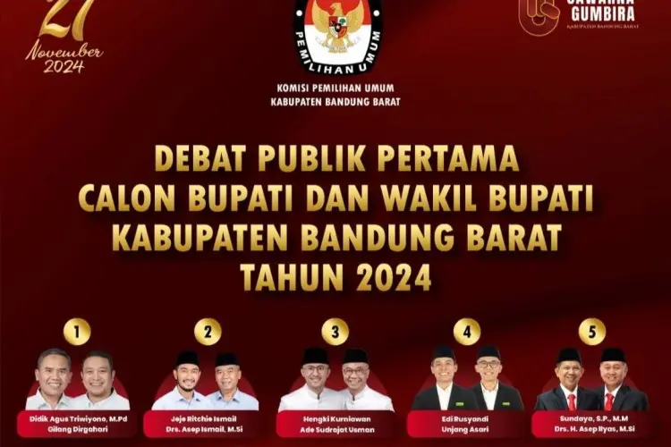 Debat Perdana Pilbup Bandung Barat 2024 Digelar Siang Nanti, KPU KBB Angkat Tema ini