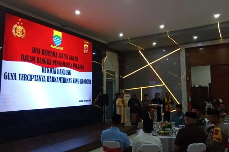 Polrestabes Bandung Gandeng Forkopimda dan Tokoh Lintas Agama Gelar Doa Bersama Jelang Pilkada