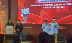 Debat Pamungkas Pilwakot Cimahi 2024 Tak Kondusif, Pendukung Paslon Bikin Berisik