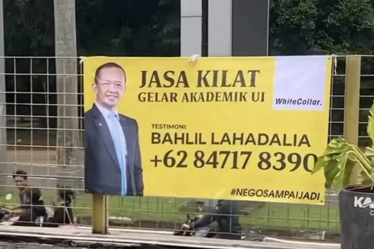 Viral Spanduk Promosi Gelar Kilat di UI, BEM UI Diduga Sindir Proses Lulus Cepat Bahlil Lahadalia