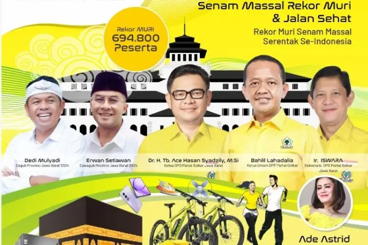 Senam Massal Peringatan HUT Ke 60 Golkar, Pecahkan Rekor MURI