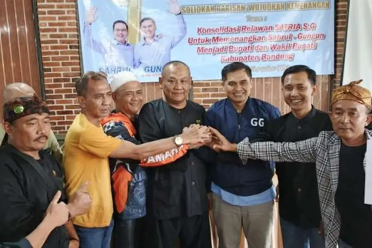Belasan Komunitas Relawan SATRIA SG Mendeklarasikan Diri Dukung Sahrul Gunawan-Gun Gun Gunawan