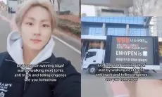 Jungwon Melihat Langsung Truk Protes yang Dikirim Penggemar Tiongkok Agar Dia Keluar dari ENHYPEN