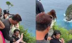 Malah Asyik Nyebat, Viral Turis India Tak Mau Bergantian Spot Foto di Pantai Kelingking Bali