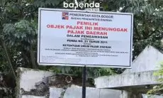 Bapenda Kota Bogor Pasang Plang Penunggak Pajak untuk WP Bandel