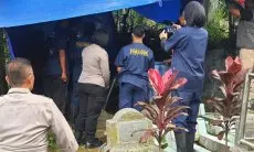 Ekshumasi Makam Saprial di TPU Mbah Cikur Cibabat Dilakukan Polres Cimahi 