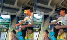 Viral Aksi Pemuda Nyawer di Bus, Aksi Sopir yang Tetap Fokus Mengemudi Jadi Sorotan