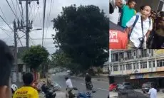 Viral Detik-detik Aksi Baku Tembak Begal dan Polisi di Bandar Lampung