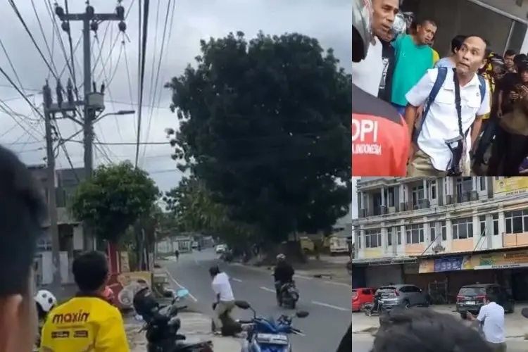 Viral Detik-detik Aksi Baku Tembak Begal dan Polisi di Bandar Lampung