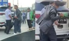 Viral! Sopir Fortuner Tusuk Kernet Bus Damri di SPBU Bandar Lampung Gara-Gara Antrean